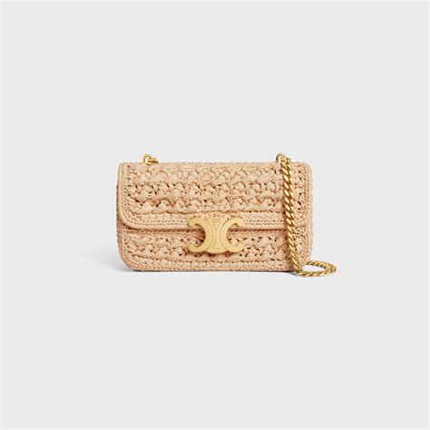 celine bag gold|Celine raffia bag.